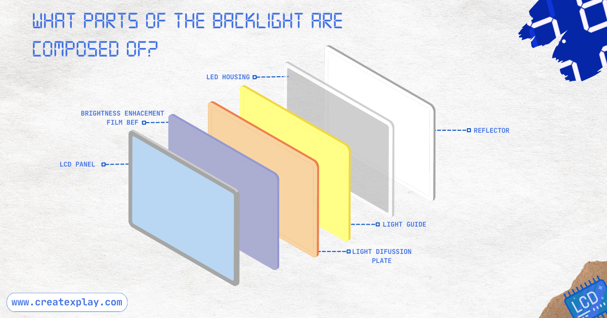 What-parts-of-the-backlight-are-composed-of?